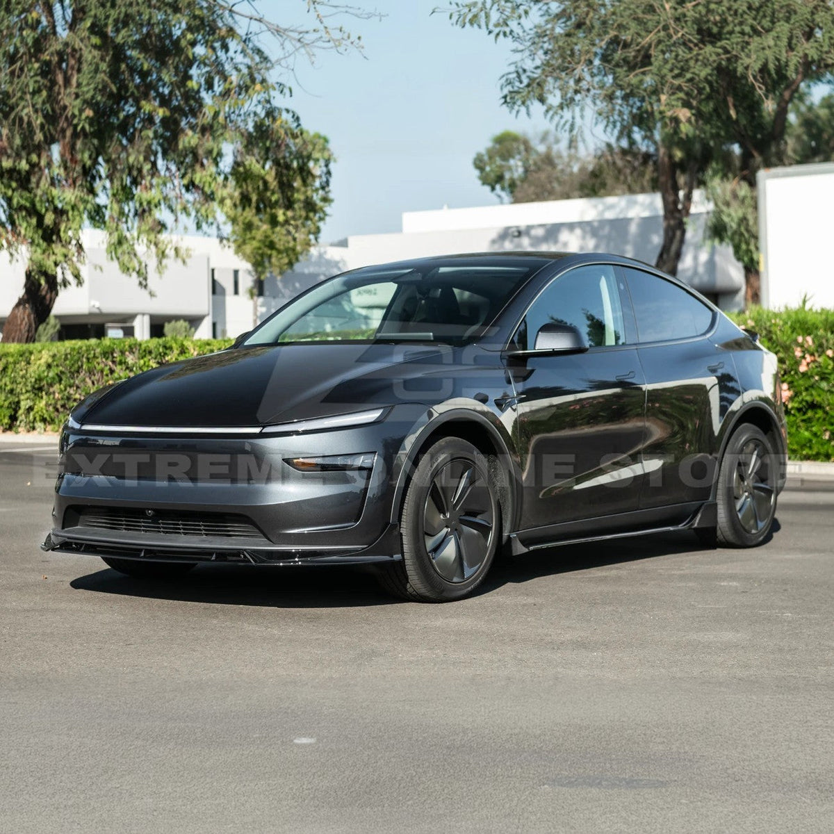 2025-Up Tesla Model Y Track Style 4 Pcs Front Bumper Lip Splitter image 4
