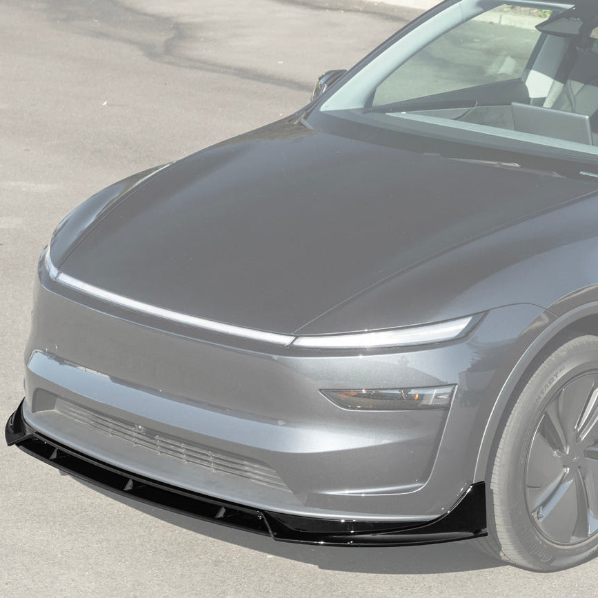 2025-Up Tesla Model Y Track Style 4 Pcs Front Bumper Lip Splitter image 1