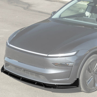 2025-Up Tesla Model Y Track Style 4 Pcs Front Bumper Lip Splitter image 1