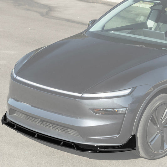 2025-Up Tesla Model Y Track Style 4 Pcs Front Bumper Lip Splitter image 1