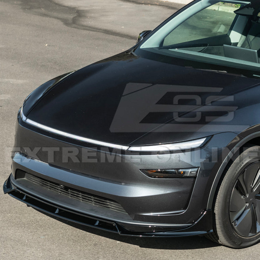 2025-Up Tesla Model Y Track Style 4 Pcs Front Bumper Lip Splitter image 5