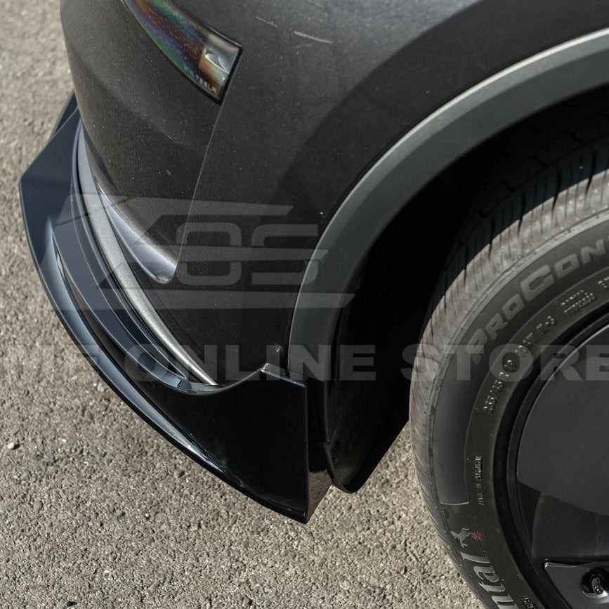 2025-Up Tesla Model Y Track Style 4 Pcs Front Bumper Lip Splitter image 10