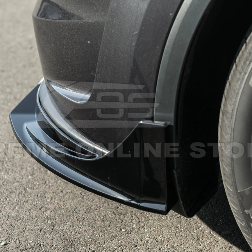 2025-Up Tesla Model Y Track Style Front Lip Side Skirts Kit image 9