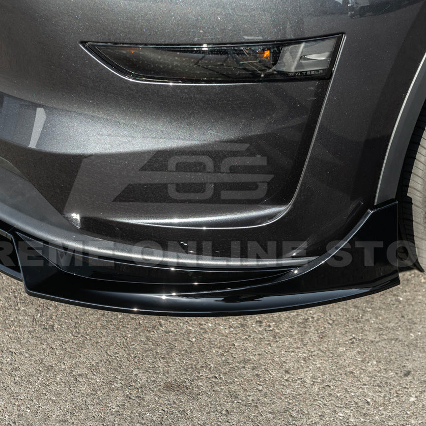 2025-Up Tesla Model Y Track Style Front Lip Side Skirts Kit image 10