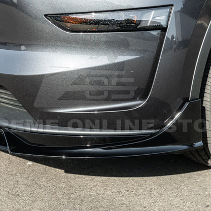 2025-Up Tesla Model Y Track Style 4 Pcs Front Bumper Lip Splitter image 11