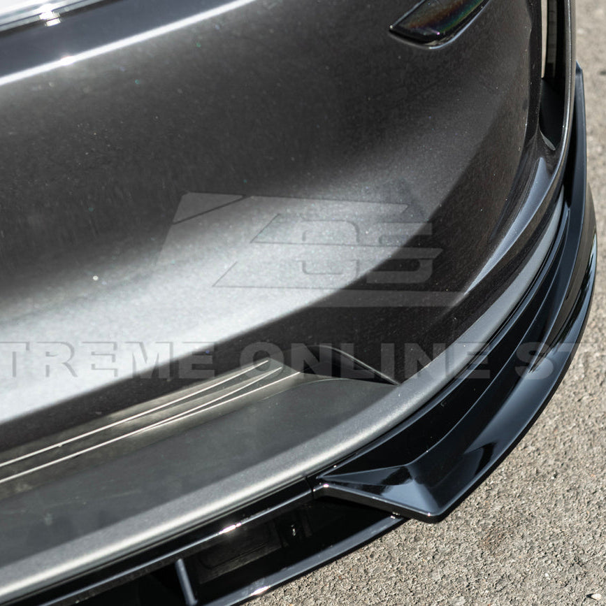 2025-Up Tesla Model Y Track Style 4 Pcs Front Bumper Lip Splitter image 13