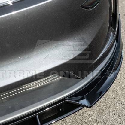 2025-Up Tesla Model Y Track Style 4 Pcs Front Bumper Lip Splitter image 13