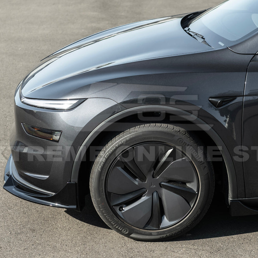 2025-Up Tesla Model Y Track Style 4 Pcs Front Bumper Lip Splitter image 9