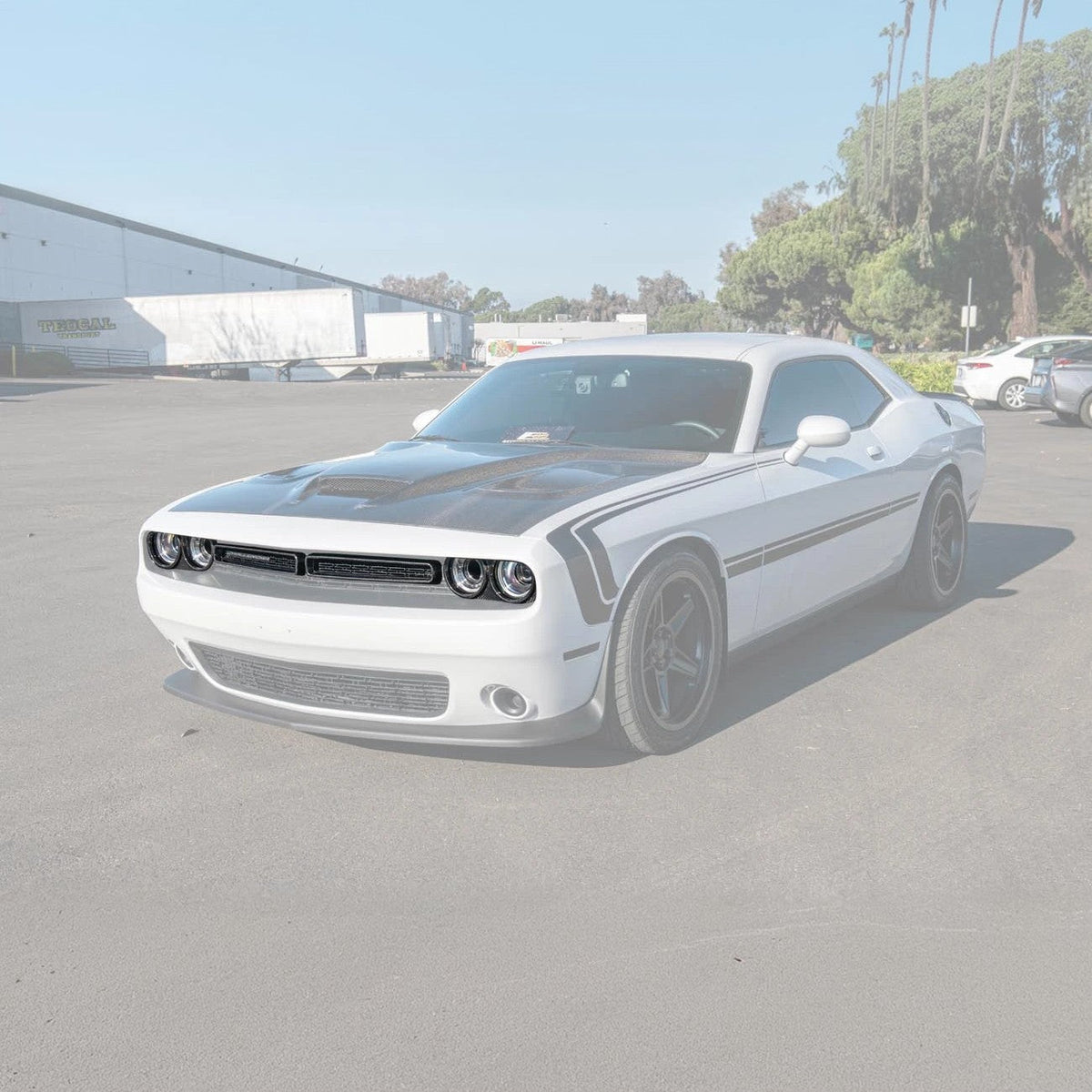 2015-23 Dodge Challenger Headlight Cover w/ Front Grille Insert image 2