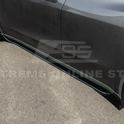 2025-Up Tesla Model Y Track Style Front Lip Side Skirts Kit image 16