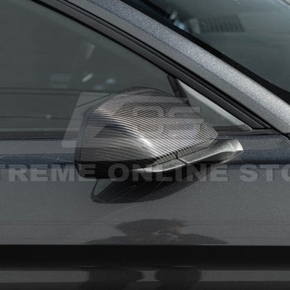 2015-23 Ford Mustang DRY CARBON FIBER Overlay Mirror Cap Cover Pair image 8
