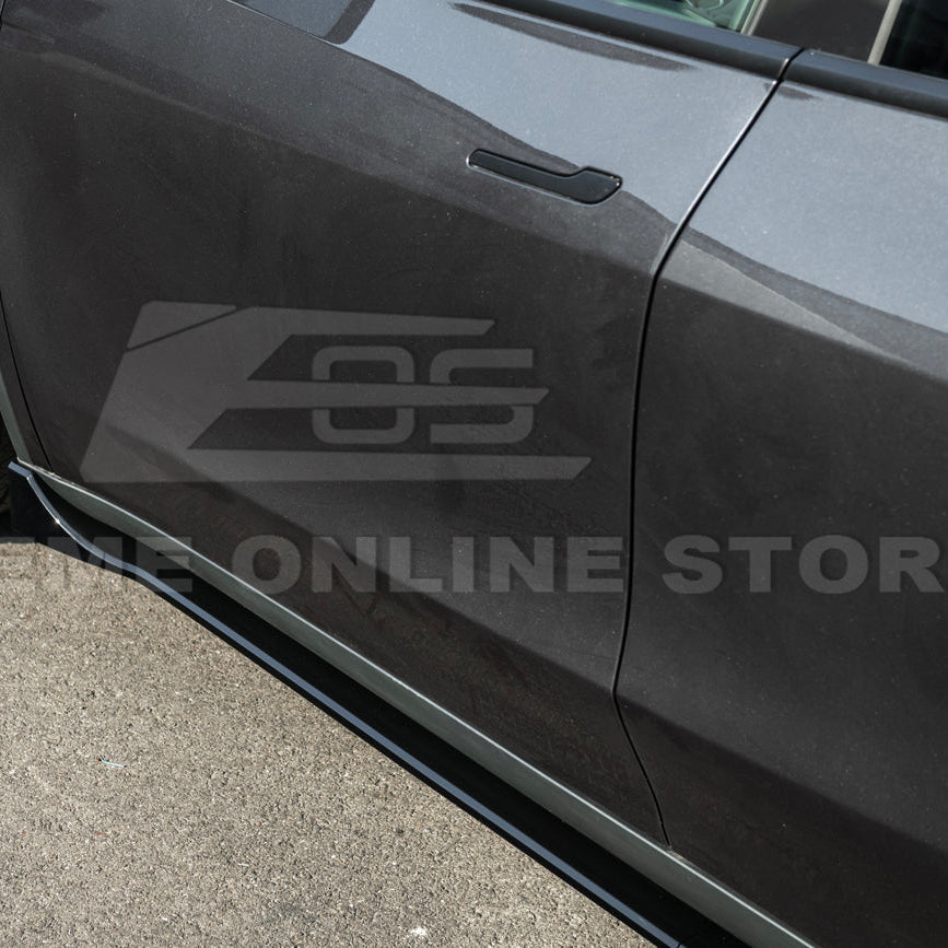 2025-Up Tesla Model Y Track Style Front Lip Side Skirts Kit image 18