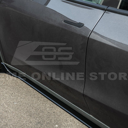 2025-Up Tesla Model Y Track Style Front Lip Side Skirts Kit image 18
