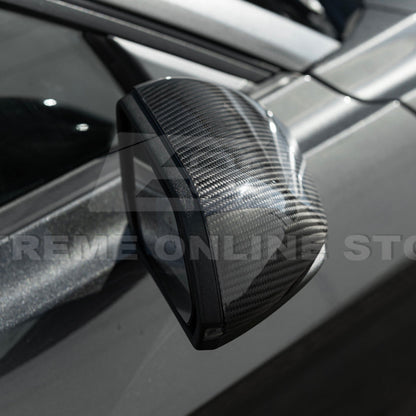 2015-23 Ford Mustang DRY CARBON FIBER Overlay Mirror Cap Cover Pair image 9