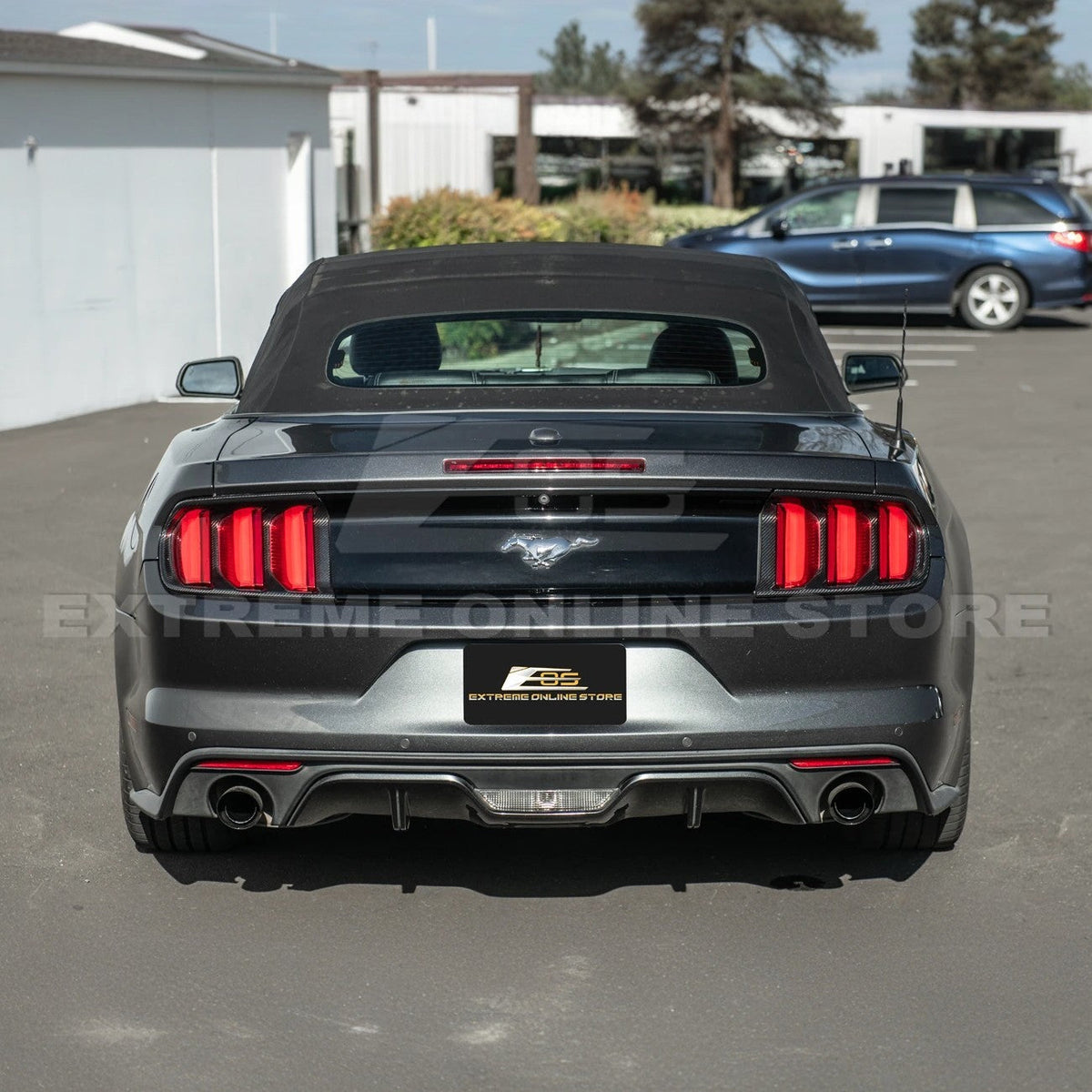2015-17 Ford Mustang DRY CARBON FIBER Rear Tail Light Trim Bezel Cover Pair image 6