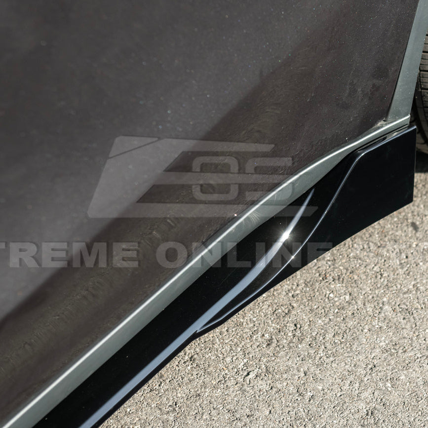 2025-Up Tesla Model Y Track Style Front Lip Side Skirts Kit image 19