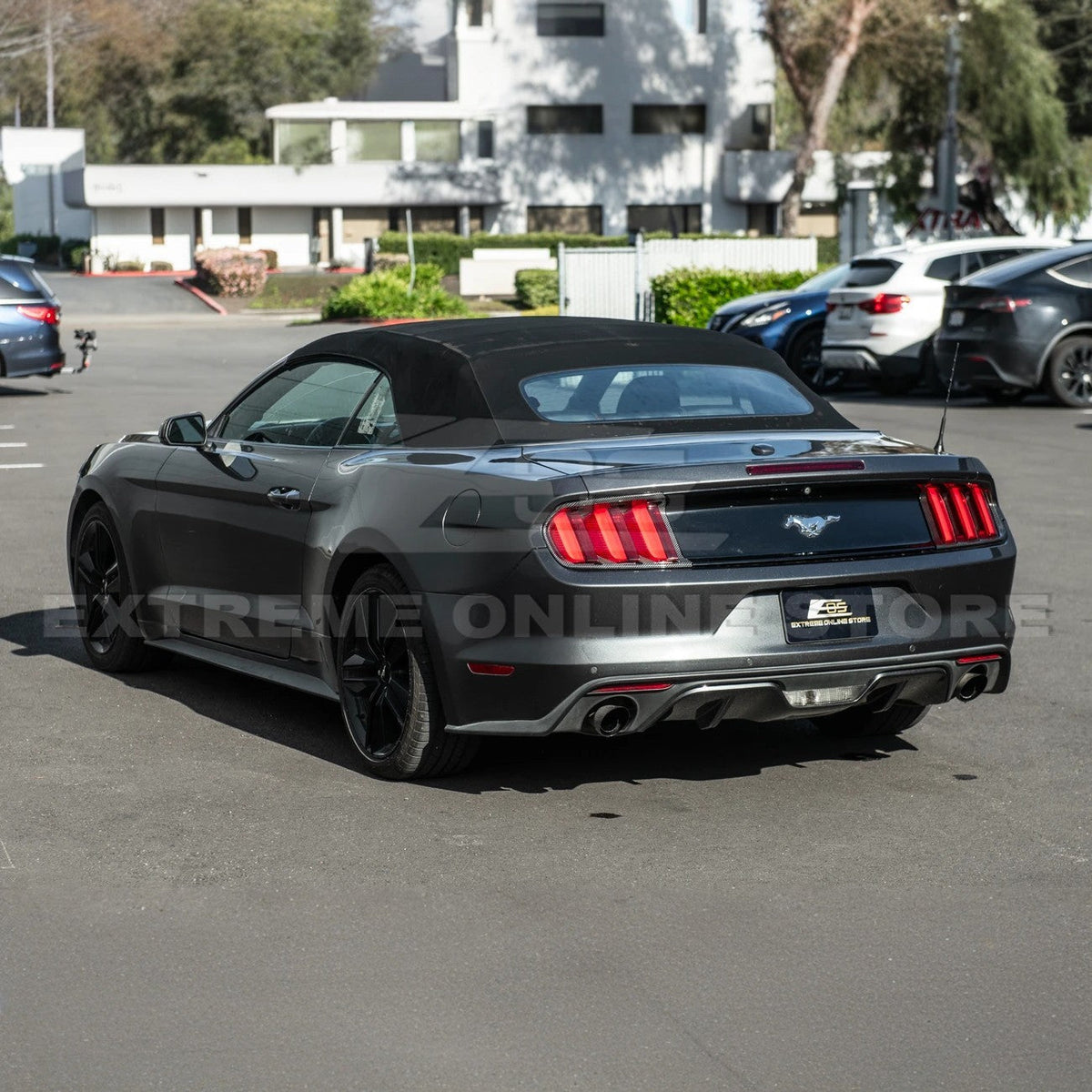 2015-17 Ford Mustang DRY CARBON FIBER Rear Tail Light Trim Bezel Cover Pair image 3