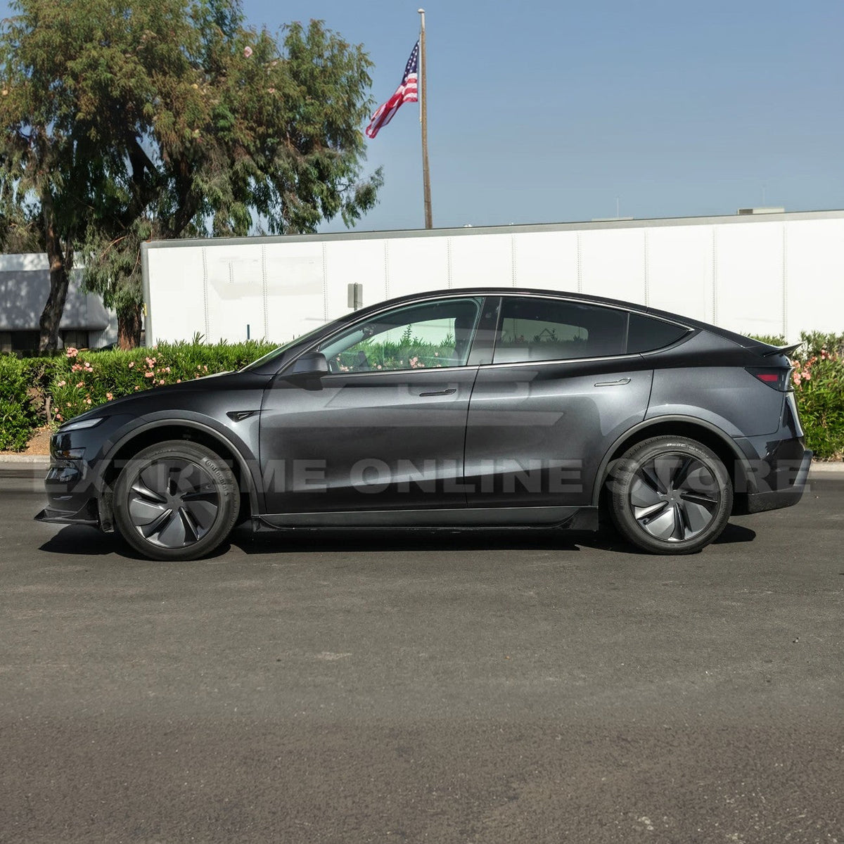 2025-Up Tesla Model Y Track Style Front Lip Side Skirts Kit image 5