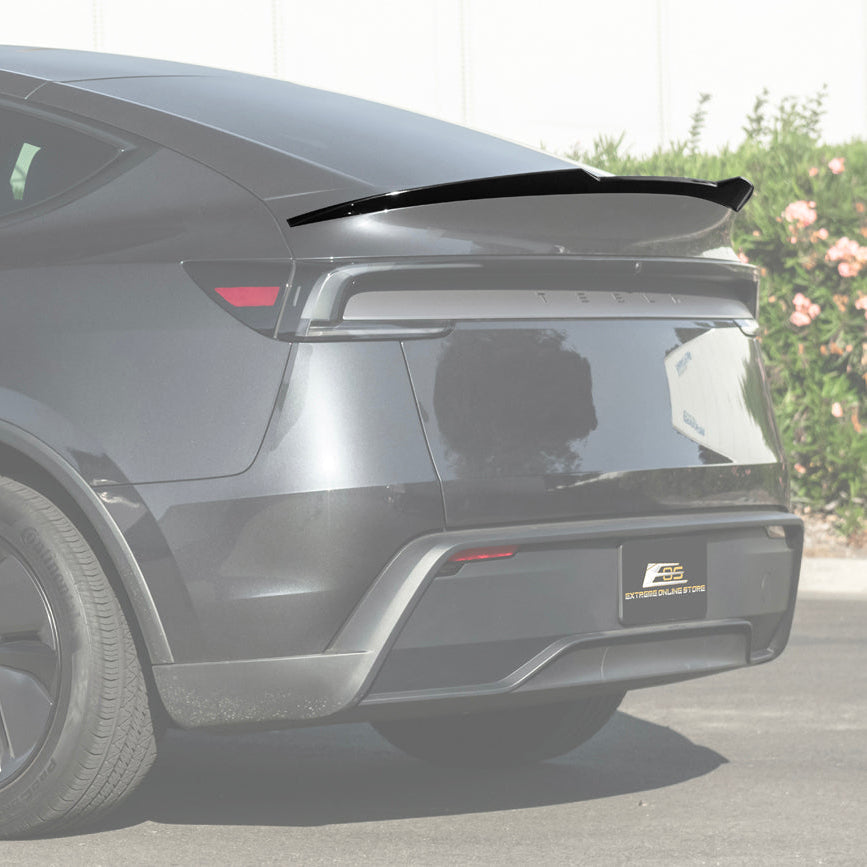 2025-Up Tesla Model Y Track Style Rear Trunk Wing Spoiler image 1