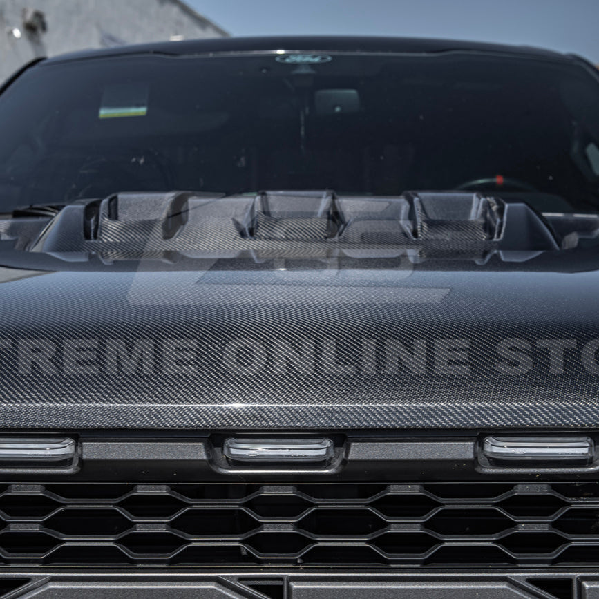 2021-Up F-150 Raptor Carbon Fiber Hood Cover image 10