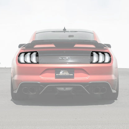 2018-23 Ford Mustang DRY CARBON FIBER Rear Tail Light Trim Bezel Cover Pair image 1