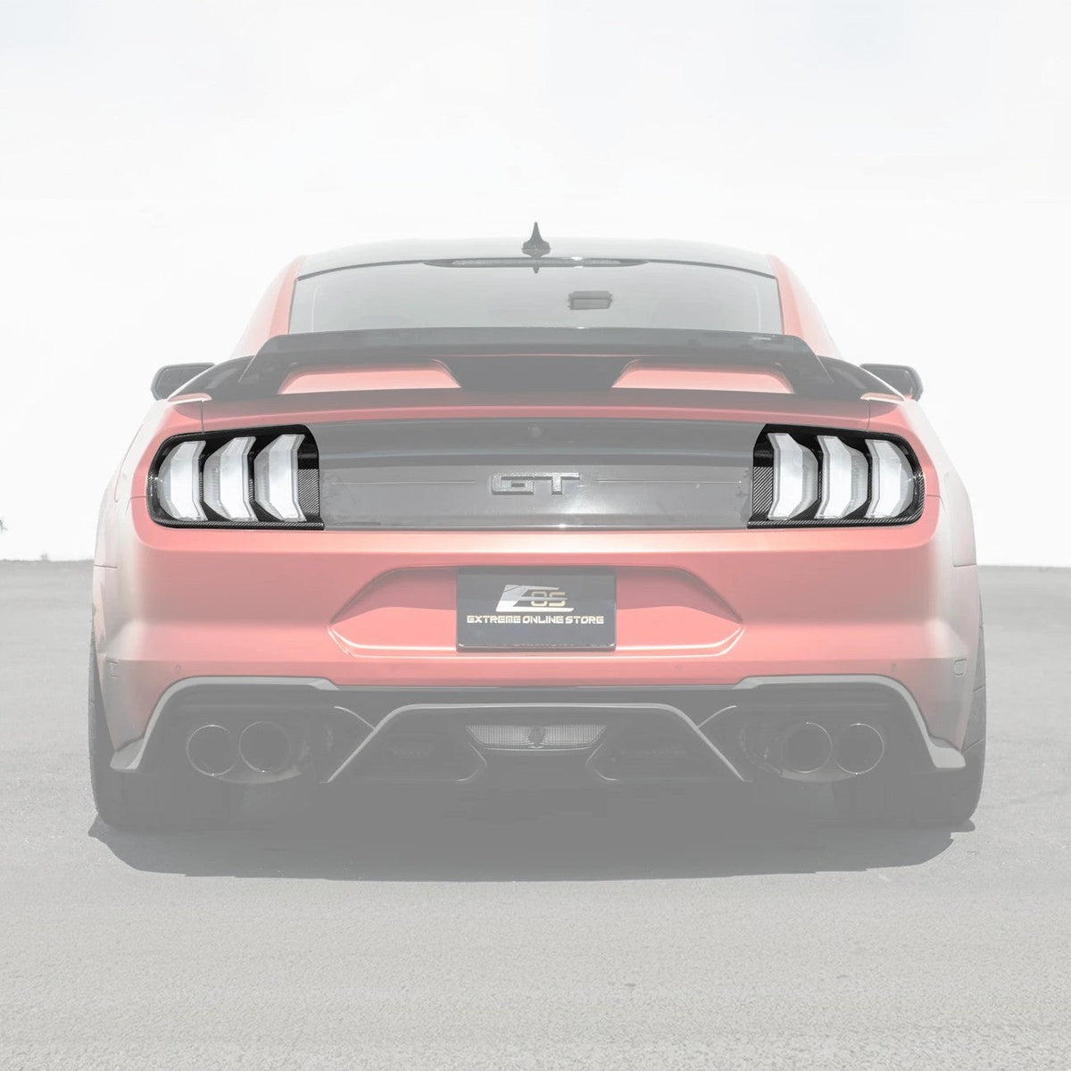 2018-23 Ford Mustang DRY CARBON FIBER Rear Tail Light Trim Bezel Cover Pair image 3