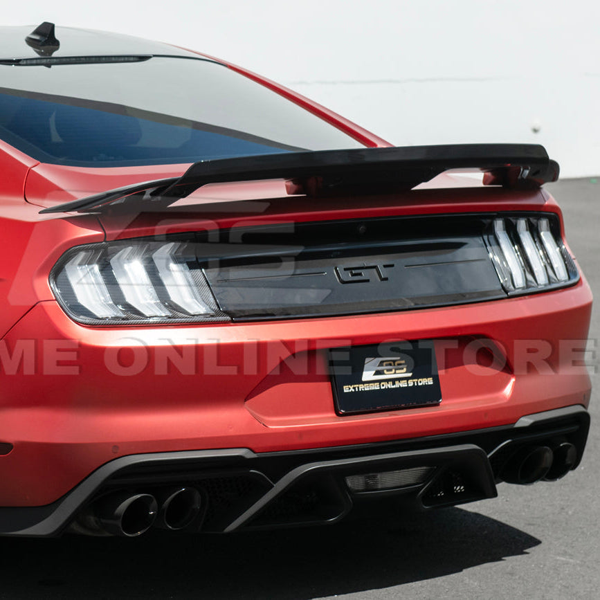 2018-23 Ford Mustang DRY CARBON FIBER Rear Tail Light Trim Bezel Cover Pair image 4