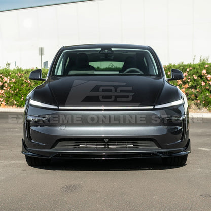 2025-Up Tesla Model Y Track Style 4 Pcs Front Bumper Lip Splitter image 6
