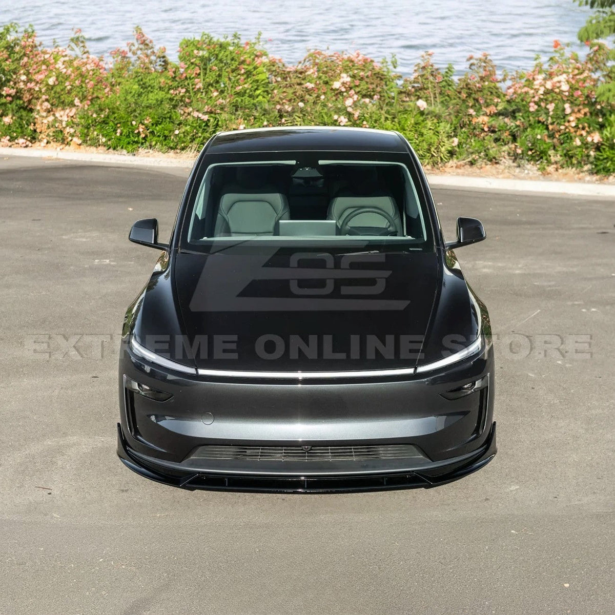 2025-Up Tesla Model Y Track Style 4 Pcs Front Bumper Lip Splitter image 7