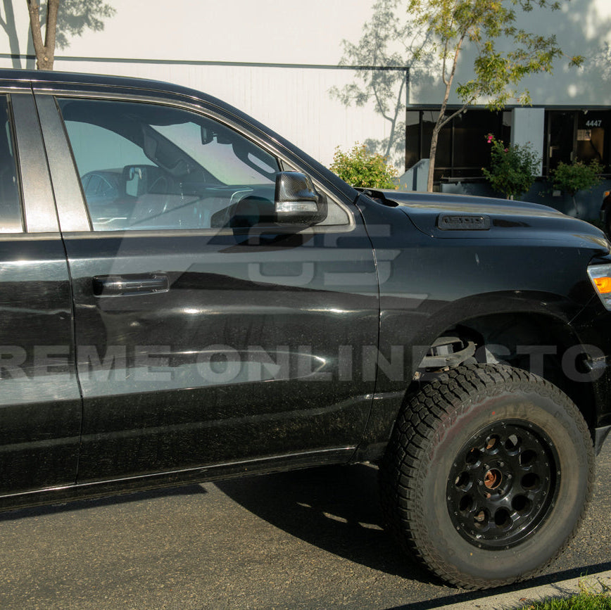 2019-Up Ram 1500 | Factory Style Dry Carbon Fiber Tape On Side Mirror Cap Covers image 9