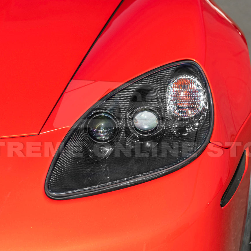 2005-13 Corvette C6 Replacment DRY CARBON FIBER Headlights Housing image 10
