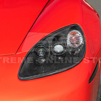 2005-13 Corvette C6 Replacment DRY CARBON FIBER Headlights Housing image 10