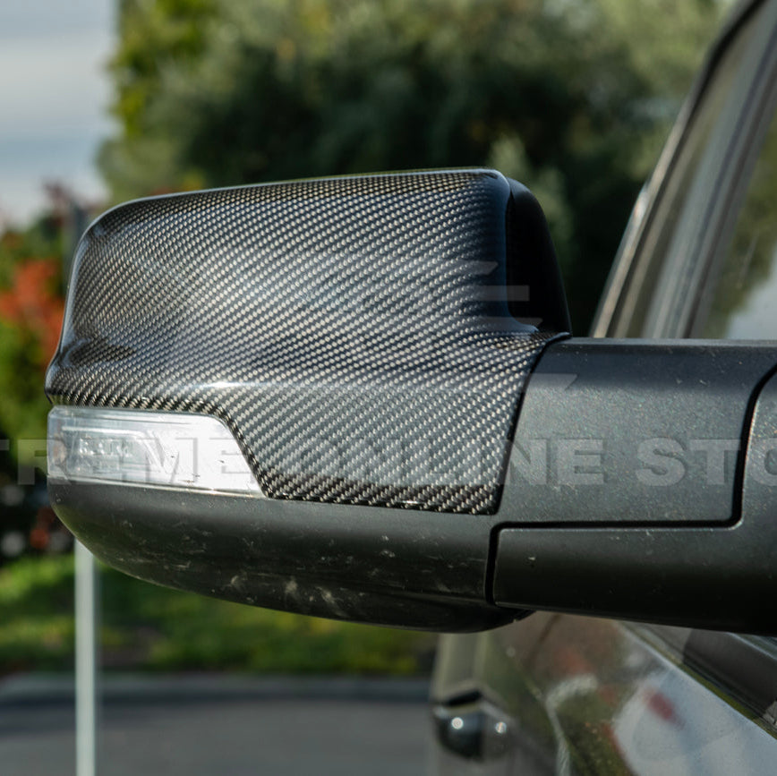 2019-Up Ram 1500 | Factory Style Dry Carbon Fiber Tape On Side Mirror Cap Covers image 12