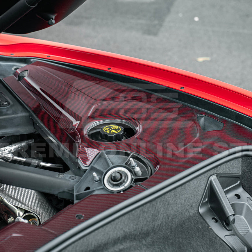 Corvette C8 DRY CARBON FIBER Coupe Engine Bay Panel Cover (3-Pieces Version) image 27