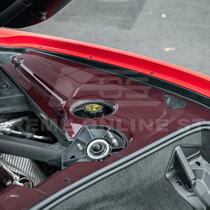 Corvette C8 DRY CARBON FIBER Coupe Engine Bay Panel Cover (3-Pieces Version) image 27