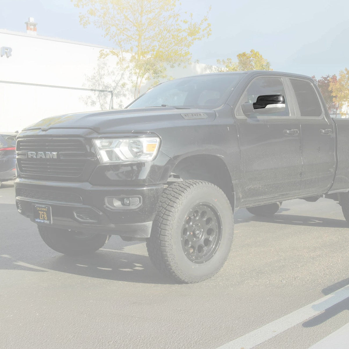 2019-Up Ram 1500 | Factory Style Dry Carbon Fiber Tape On Side Mirror Cap Covers image 2