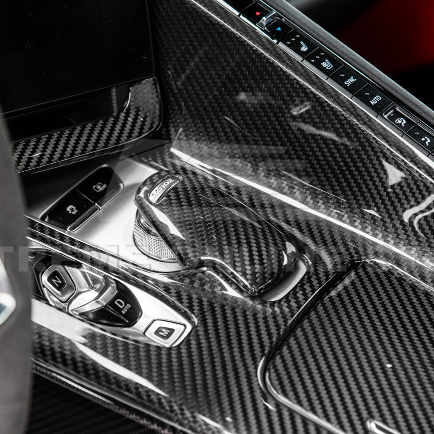 Corvette C8 DRY CARBON FIBER Center Console w/ Switch Trim Cover image 88