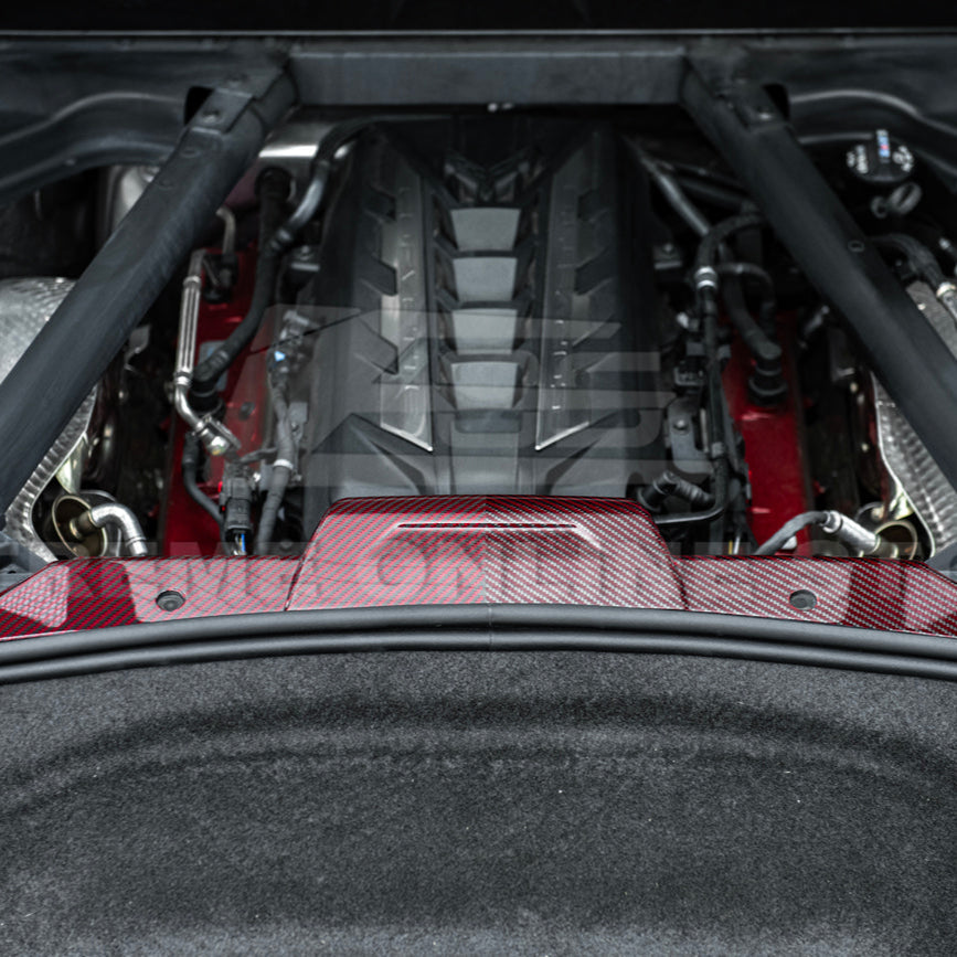 Corvette C8 DRY CARBON FIBER Coupe Engine Bay Panel Cover (3-Pieces Version) image 29
