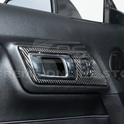 2015-Up Ford Mustang DRY CARBON FIBER Door Handle Panel Cover image 4