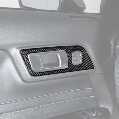 2015-Up Ford Mustang DRY CARBON FIBER Door Handle Panel Cover image 2
