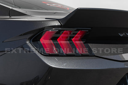 2024-Up Mustang Smoke Tinted Rear Tail Light Trim Bezel Cover image 7