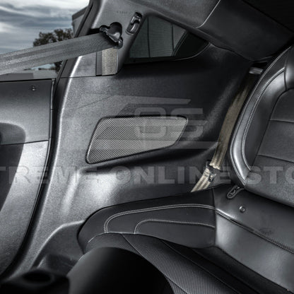 2015-23 Ford Mustang DRY CARBON FIBER Rear Seat Decorative Board Cover image 3