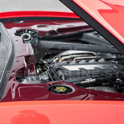 Corvette C8 DRY CARBON FIBER Coupe Engine Bay Panel Cover (3-Pieces Version) image 24