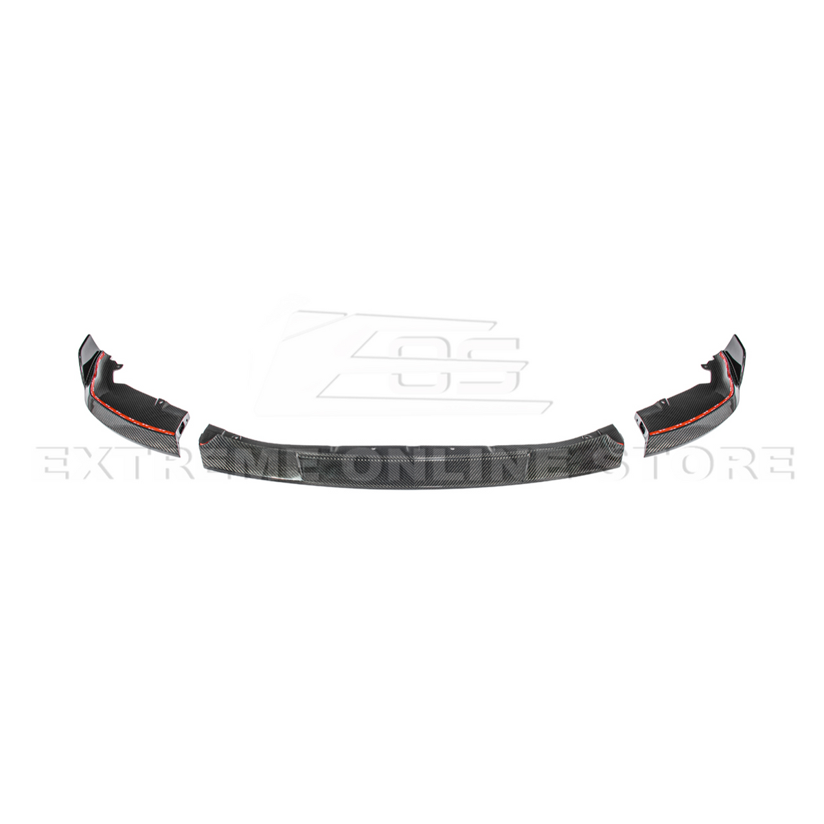 2023-Up BMW G87 M2 | TR Style 3PCS Dry Carbon Fiber Front Bumper Splitter Lip image 24
