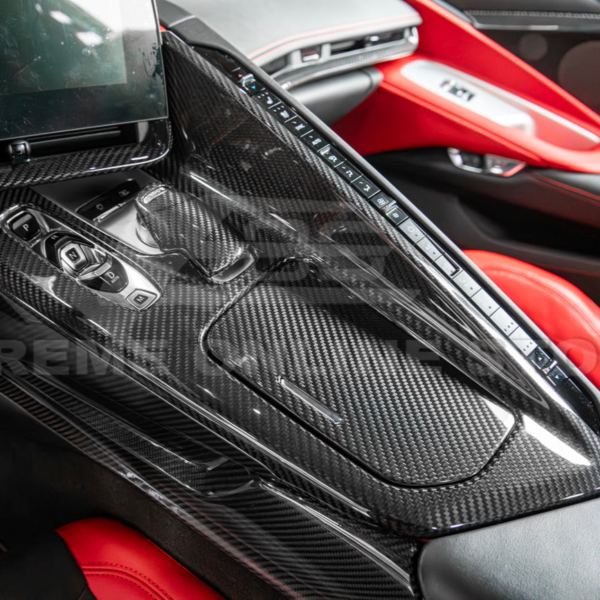 Corvette C8 DRY CARBON FIBER Center Console w/ Switch Trim Cover image 59