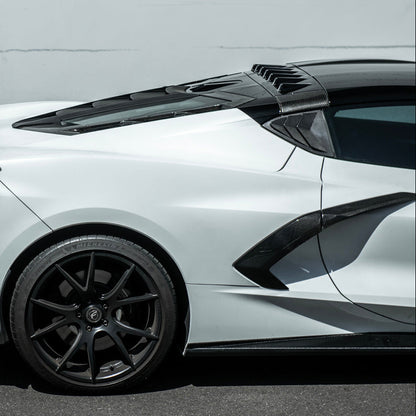Corvette C8 | ZR1 Style CARBON FLASH Rear Window Vent Louver Cover image 37