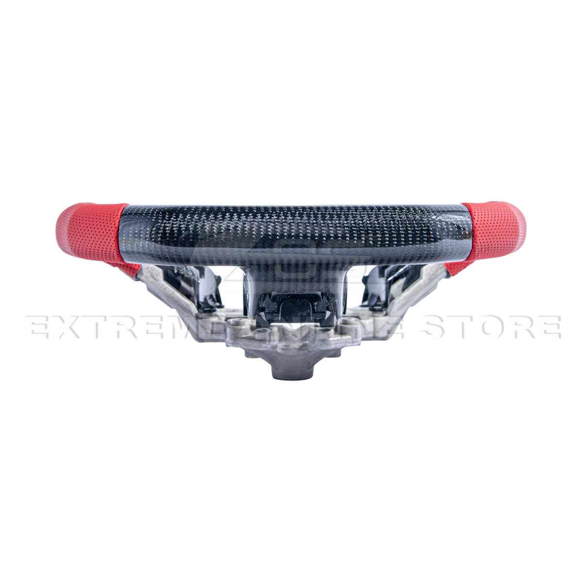 2015-23 Mustang Red Leather Red Stitching Carbon Fiber Steering Wheel image 21