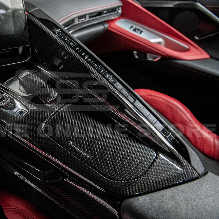 Corvette C8 DRY CARBON FIBER Center Console w/ Switch Trim Cover image 75