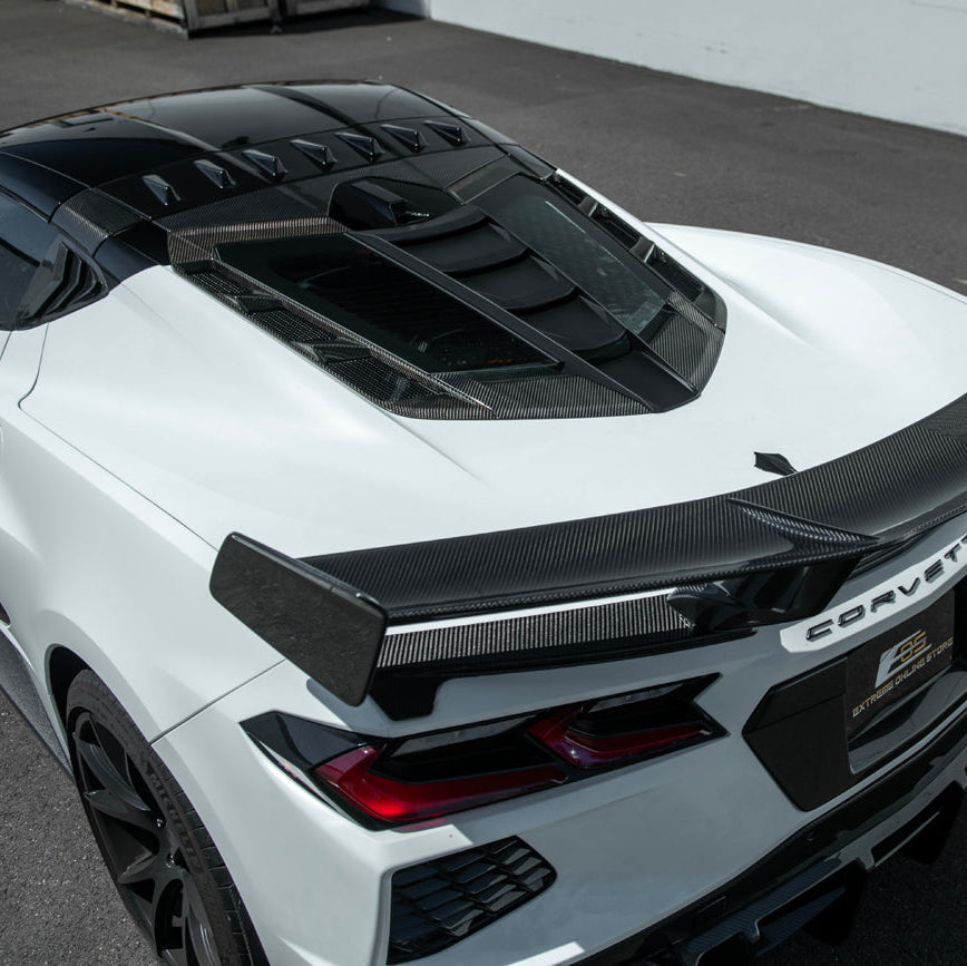Corvette C8 | ZR1 Style CARBON FLASH Rear Window Vent Louver Cover image 38
