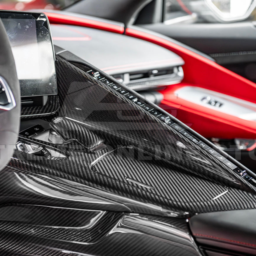 Corvette C8 DRY CARBON FIBER Center Console w/ Switch Trim Cover image 60